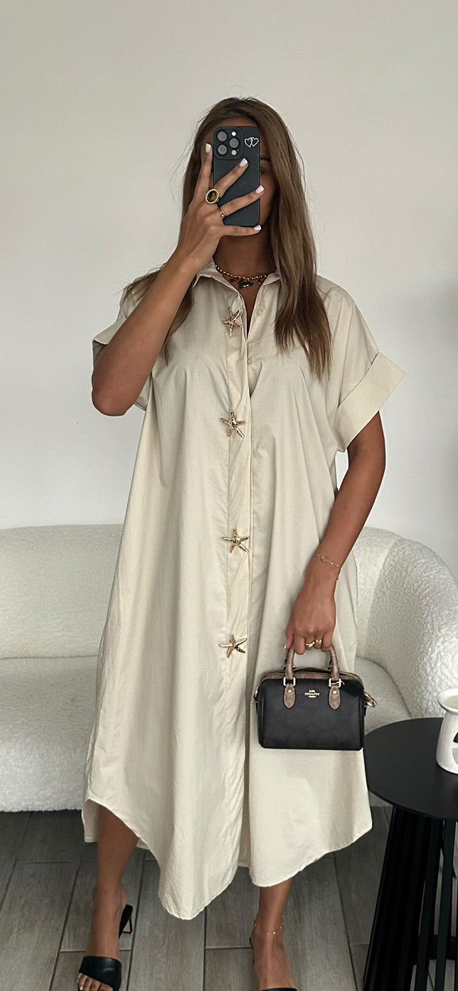 Robe chemise étoile ( 4 coloris )